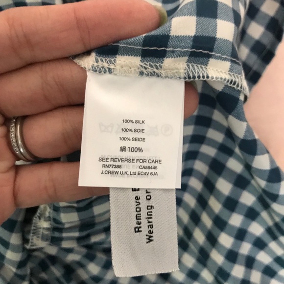 J CREW RUFFLE HEM SILK BLOUSE PEPLUM TOP 00 P $110 - Picture 8 of 8